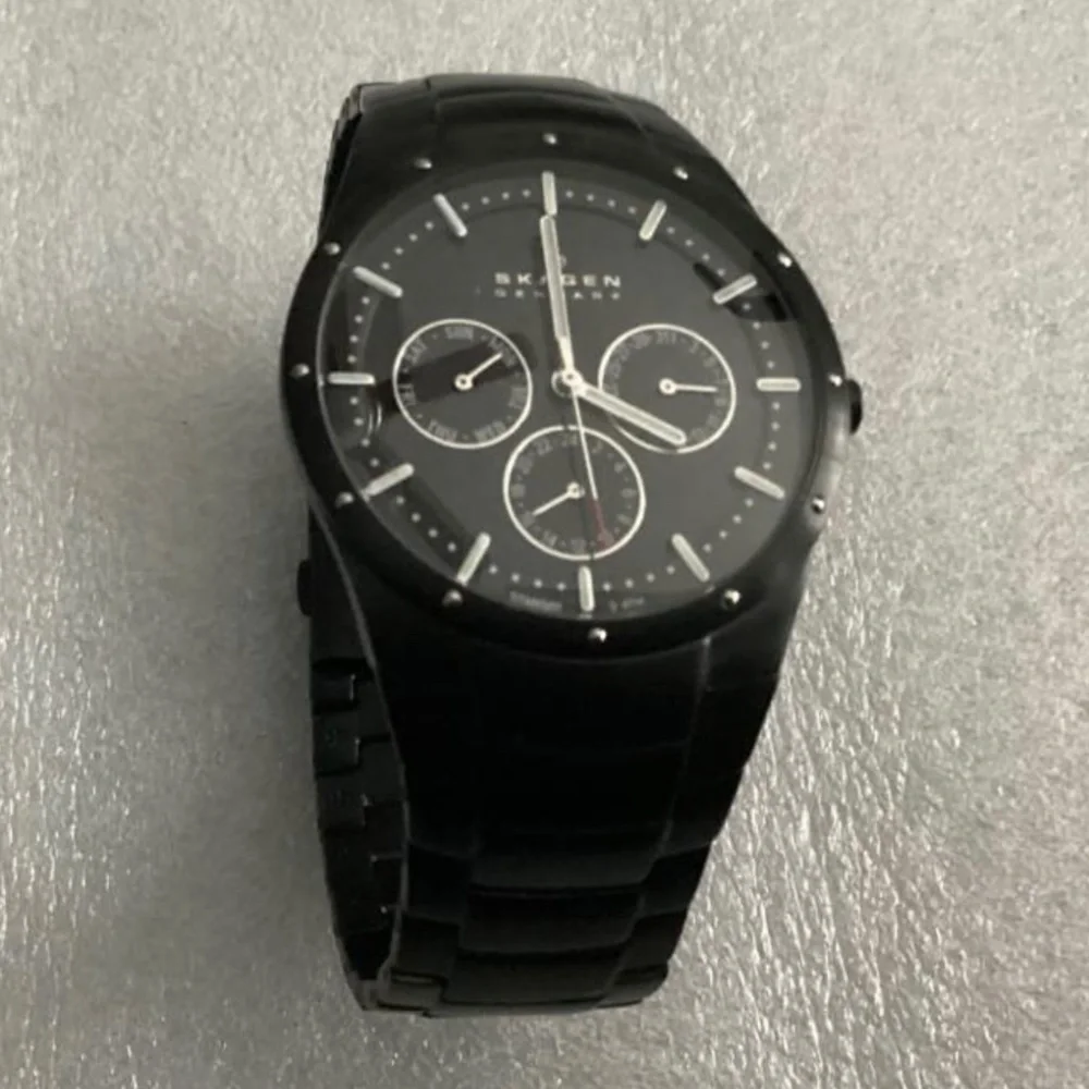 Skagen Denmark Black Titanium Men’s Watch Model 596XLTMXB